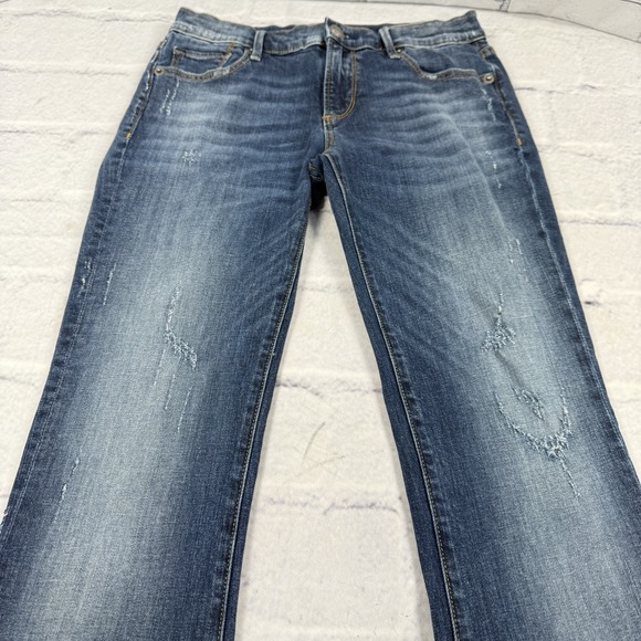 Driftwood Eva Jeans Raw Hem Size 26 Boot Cut Low Rise Distressed Stretch 26x33 - Picture 15 of 16